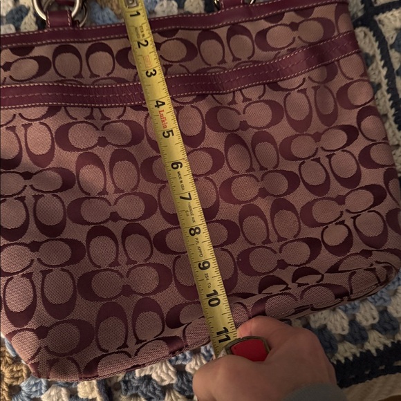 Coach Burgundy and Pink Shoulder Bag - Picture 10 of 11